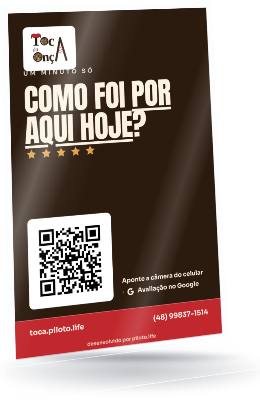 Display da Toca da Onça: Como foi por aqui hoje?