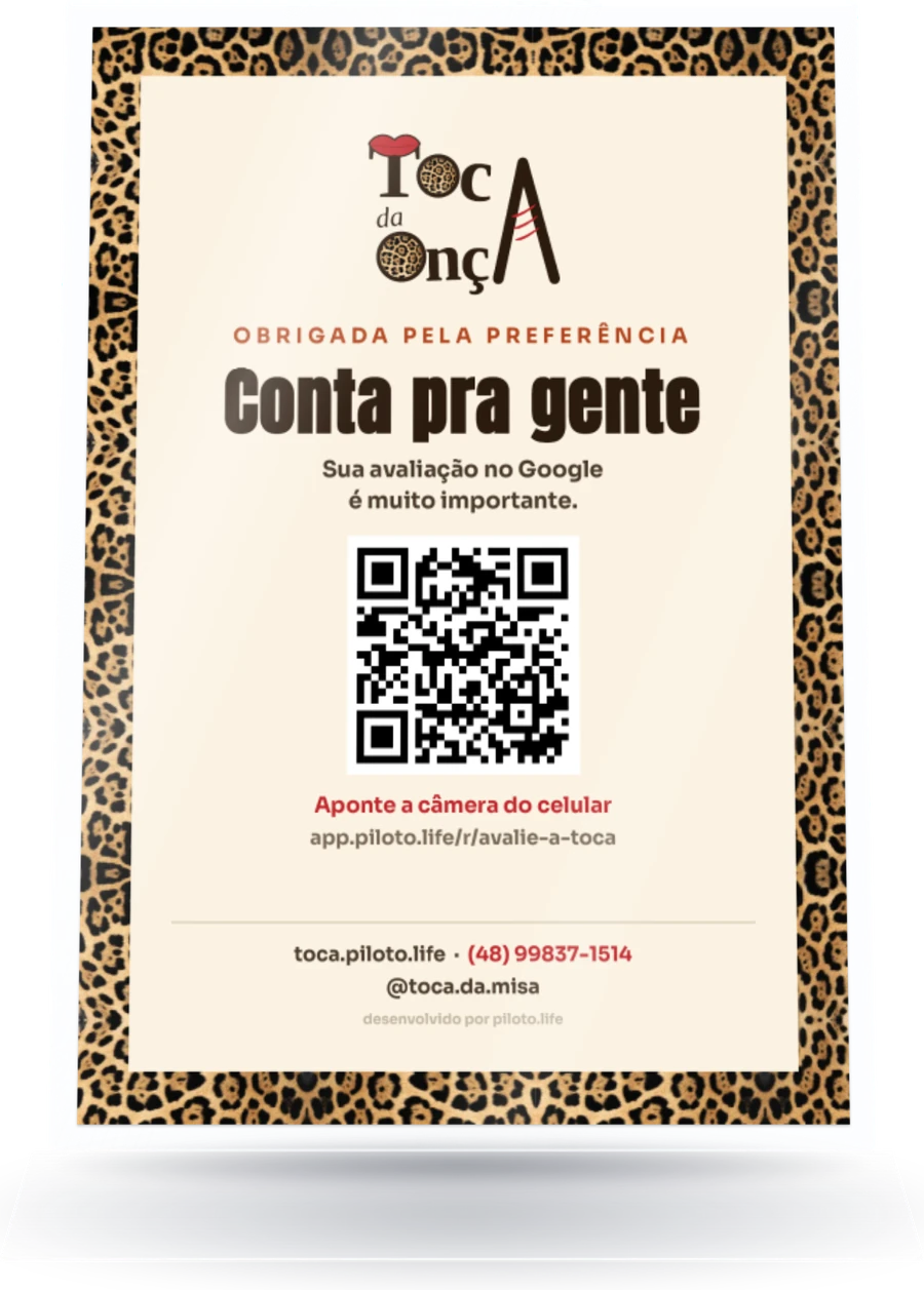 Display da Toca da Onça: Conta pra gente